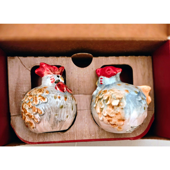 Jacques Pepin For Sur La Table Chicken / Rooster Salt & Pepper Shakers - Picture 11 of 12